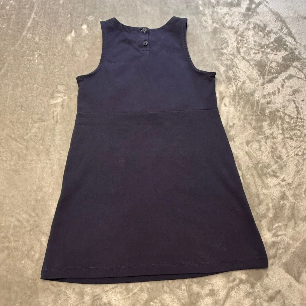Crazy 8 Girls Navy Blue Sleeveless Pocket Dress Size M 7-8 School Uniform Jersey